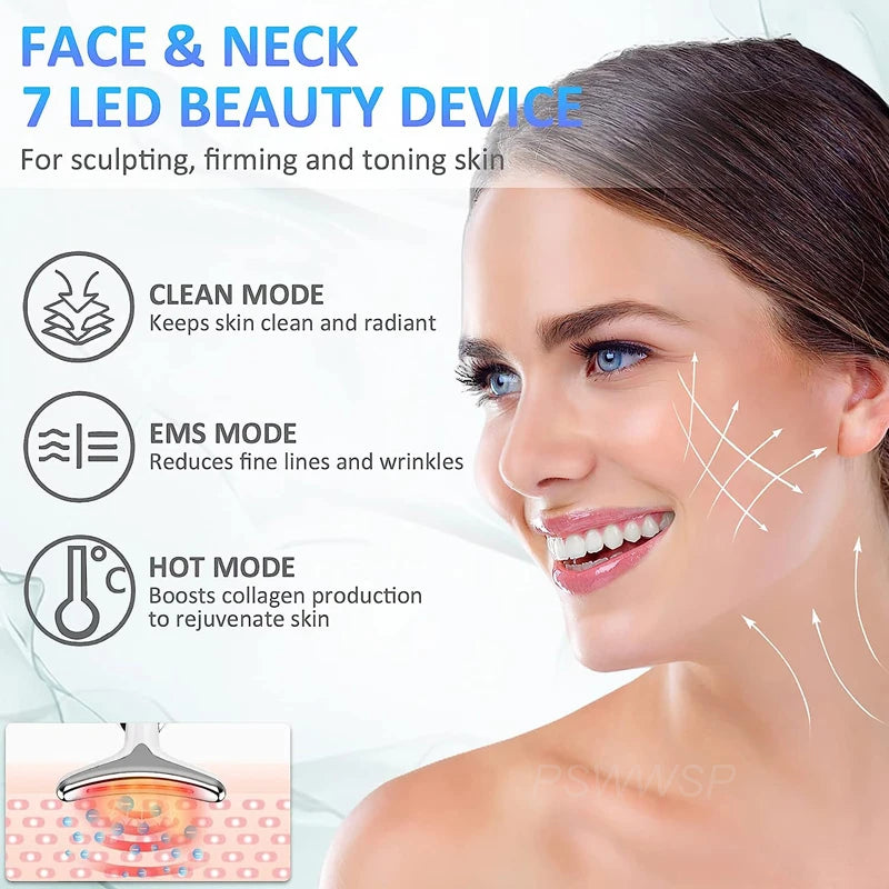 Facial Massager and Neck Lifting Beauty Device for Skin Tightening and Care