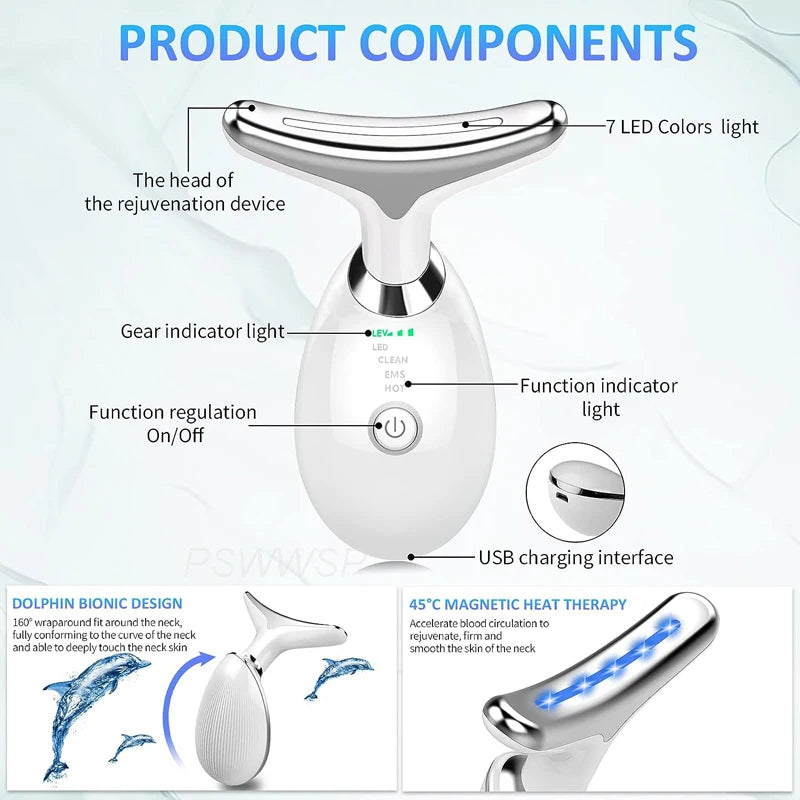 Facial Massager and Neck Lifting Beauty Device for Skin Tightening and Care